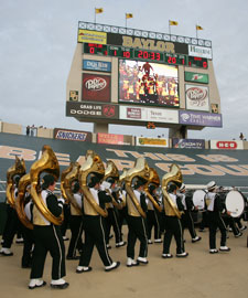 Floyd Casey Stadium scoreboard