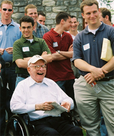 Robert Reid with Chamber members