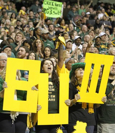 Baylor fans at Alamo Bowl