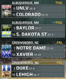 NCAA tournament bracket