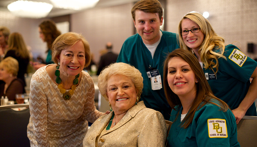 Alice Starr, Louise Herrington Ornelas & Baylor nursing students