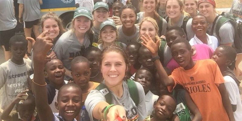 Baylor softball in Ghana