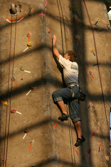 SLC - rock wall climbing