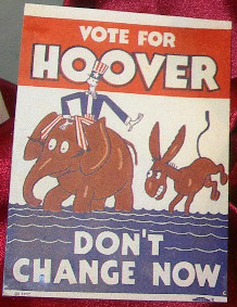 Hoover for President sign