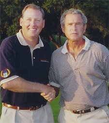 Alton Jones with President George W. Bush