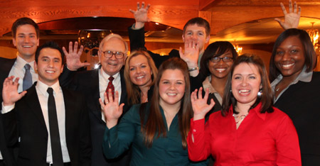 Warren Buffet with Baylor students