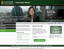 Baylor's Virtual Career Network screenshot