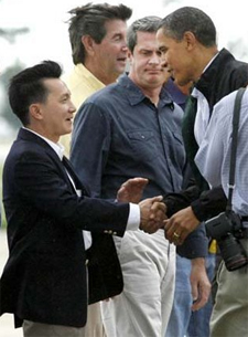 Representative Joseph Cao with President Barack Obama