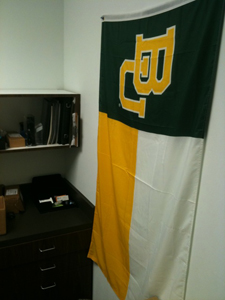 Baylor flag at work