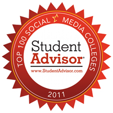 Top 100 Social Media Colleges 2011 badge