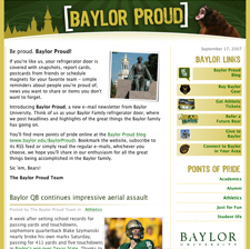 First Baylor Proud email