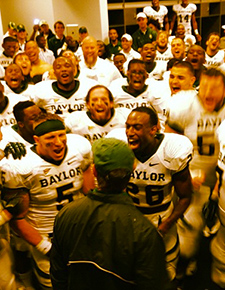 Baylor football locker room after becoming bowl-eligible again