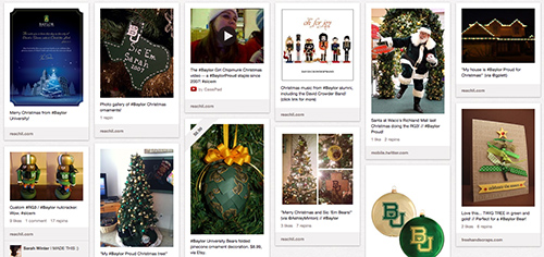 Baylor Christmas Pinterest board