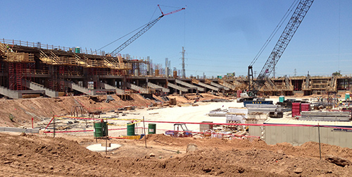 Baylor Stadium construction