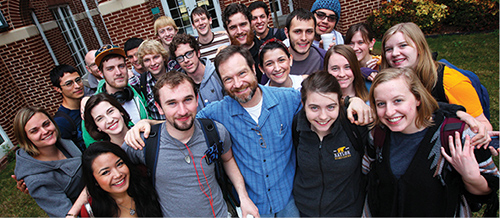 Faculty-in-Residence Steven Pounders and students