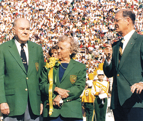 Carl & Thelma Casey with President Reynolds