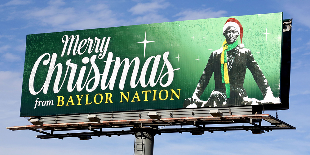Merry Christmas from Baylor billboard