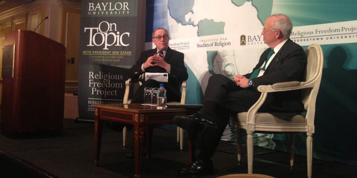 Alan Dershowitz and Baylor President Ken Starr