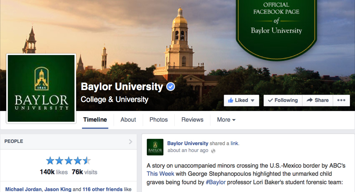Official Baylor University Facebook page