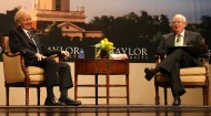 Joe Lieberman joins President Starr on campus for 'On Topic' conversation