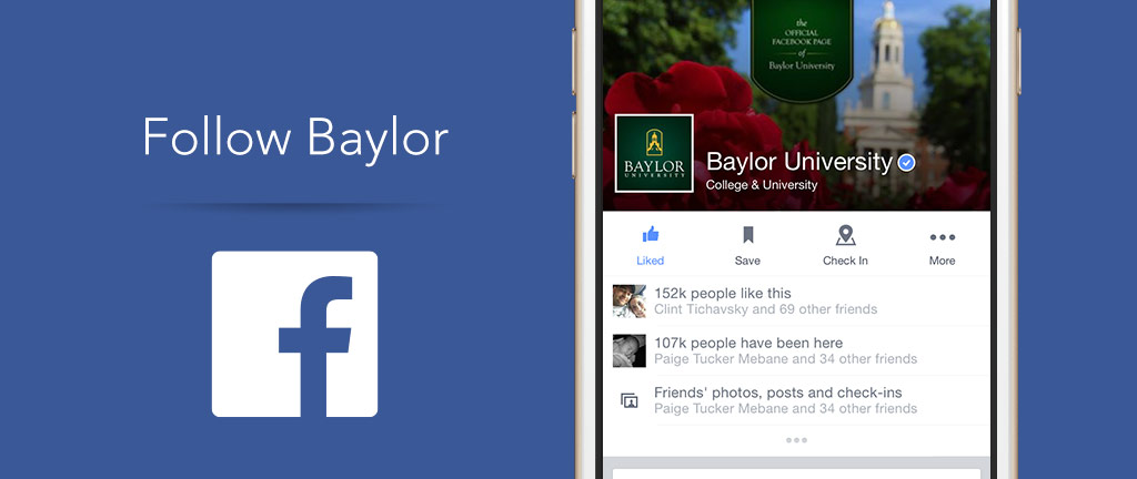 Follow Baylor on Facebook