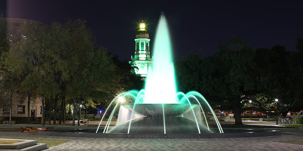 Rosenbalm Fountain at Baylor University