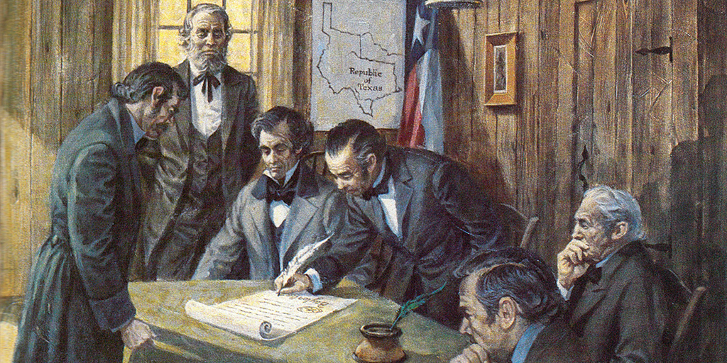 Republic of Texas officials chartering Baylor University in 1845