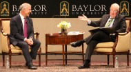 President Starr welcomes political analyst David Brooks for “On Topic” conversation