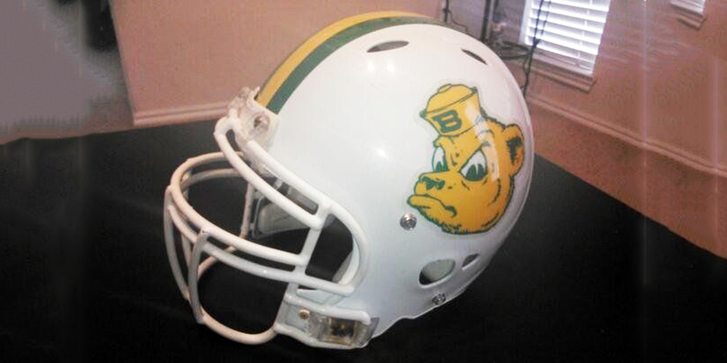 A fan's mock-up of a Sailor Bear football helmet