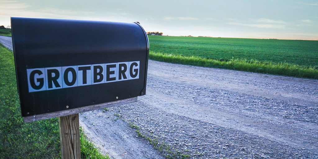 The Grotbergs' mailbox