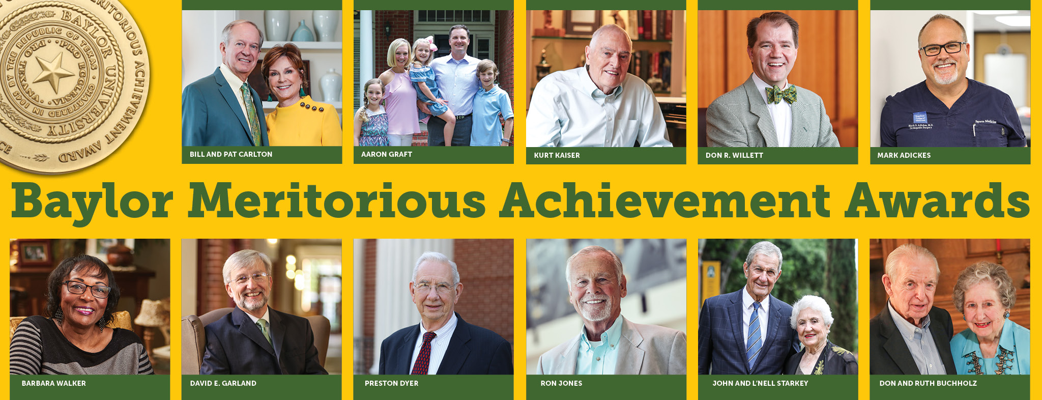 2017-18 Baylor Meritorious Achievement Award winners