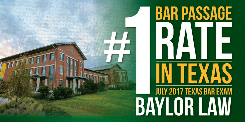 Baylor #1 in Texas for bar exam pass rate