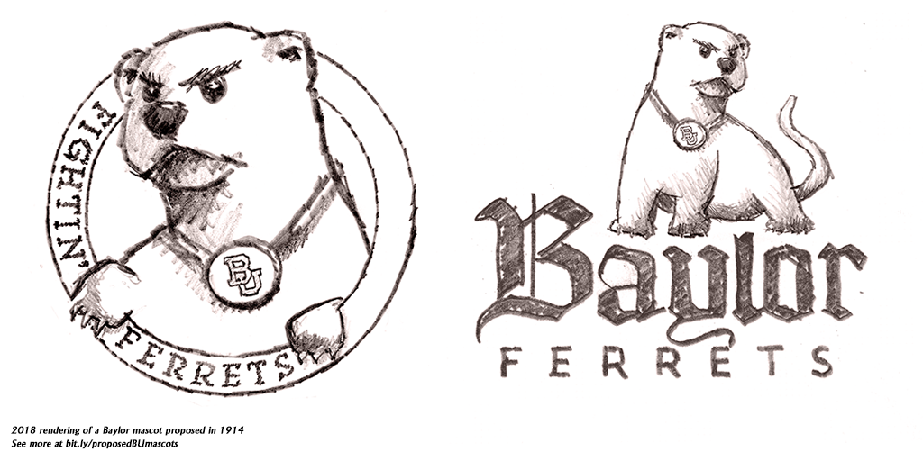 Baylor Ferrets "what if?" mascot rendering