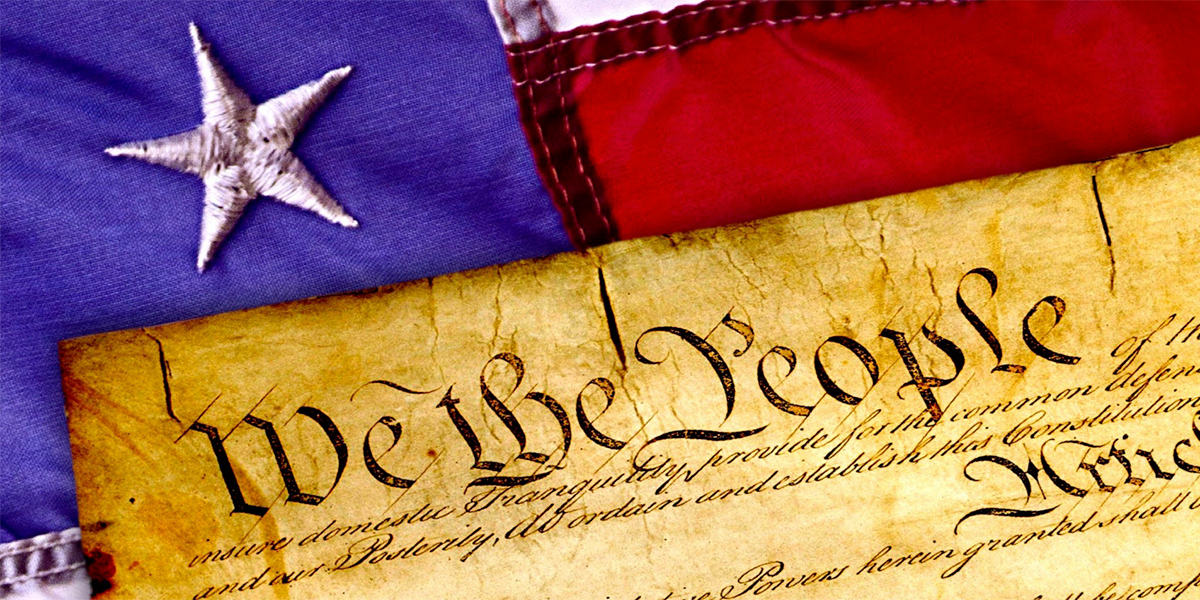 The Constitution and the American flag