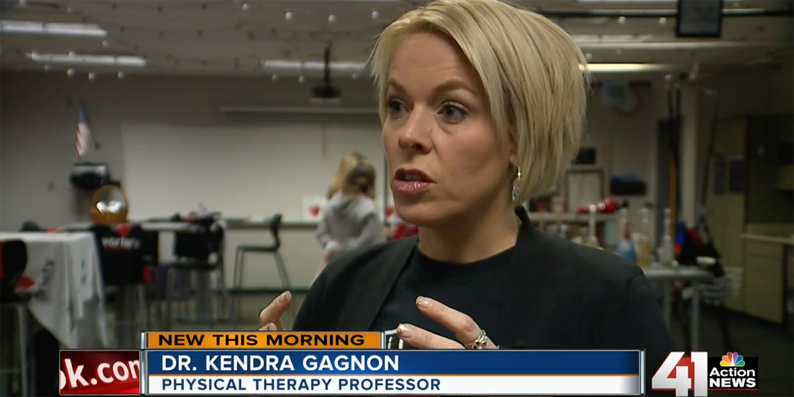 Dr. Kendra Gagnon in a TV interview