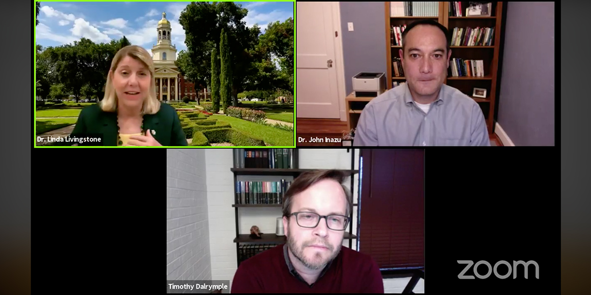 Screenshot of the Zoom conversation featuring Dr. Livingstone