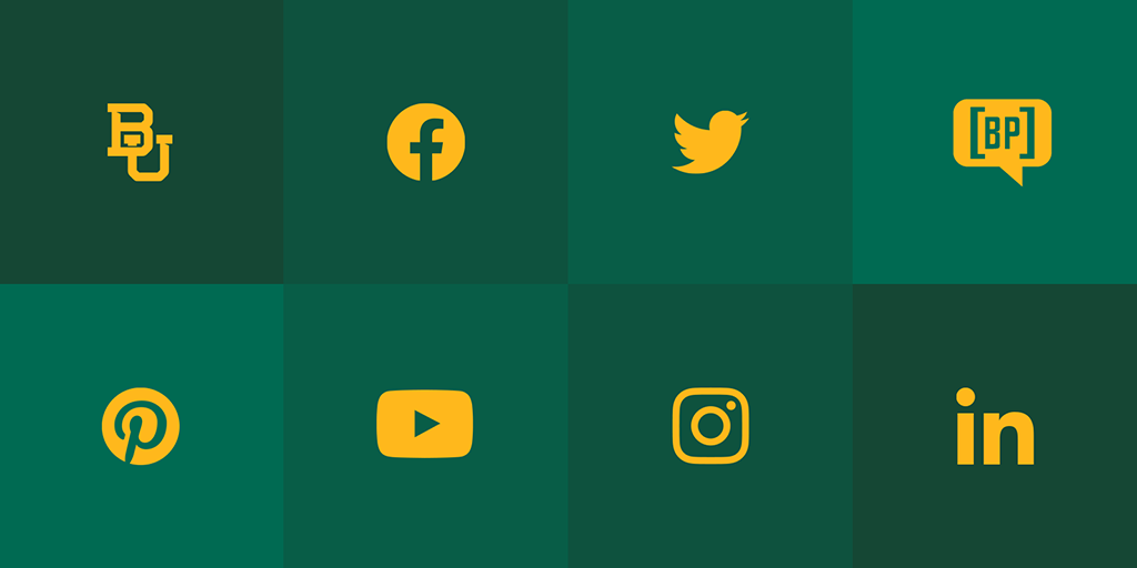Baylor social media icons