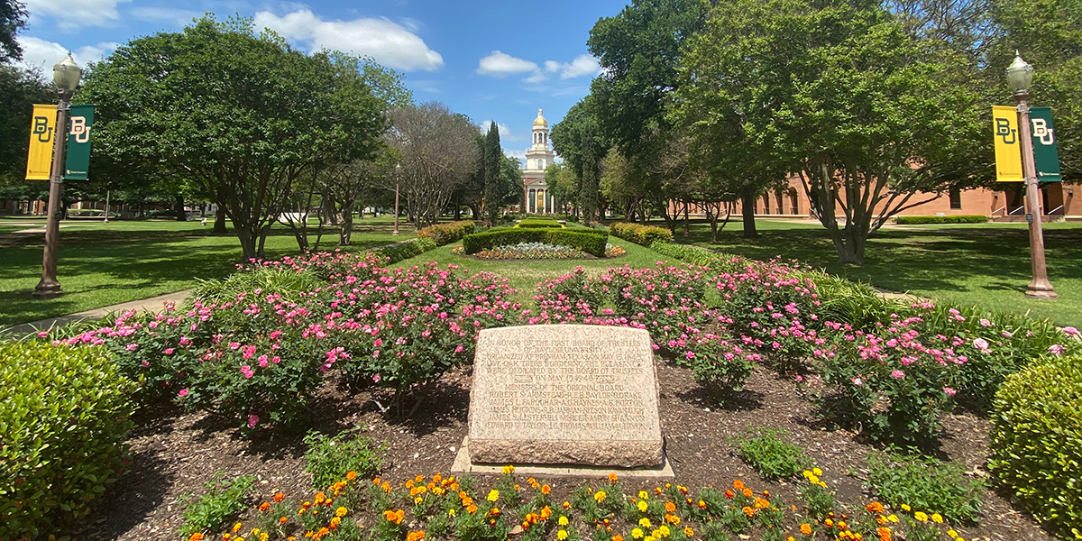 Baylor's Founders Mall on a bright spring day