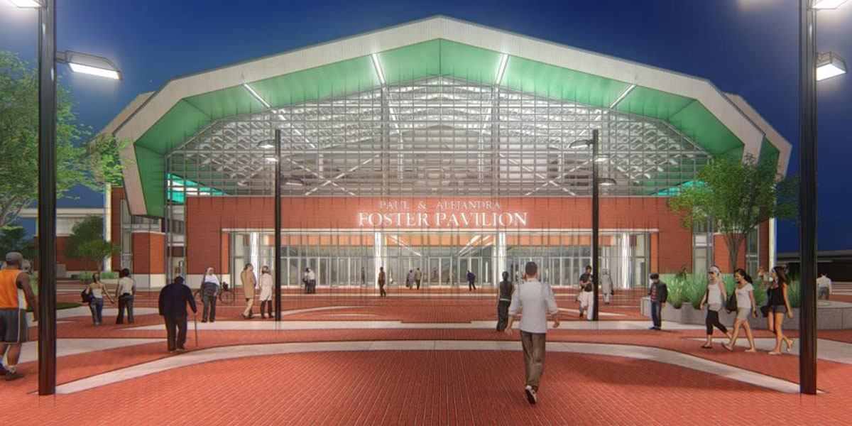 Exterior rendering of the Foster Pavilion