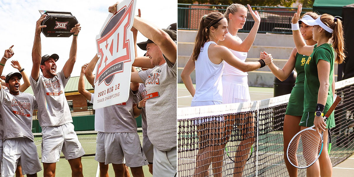 Baylor men's and women's tennis celebrate