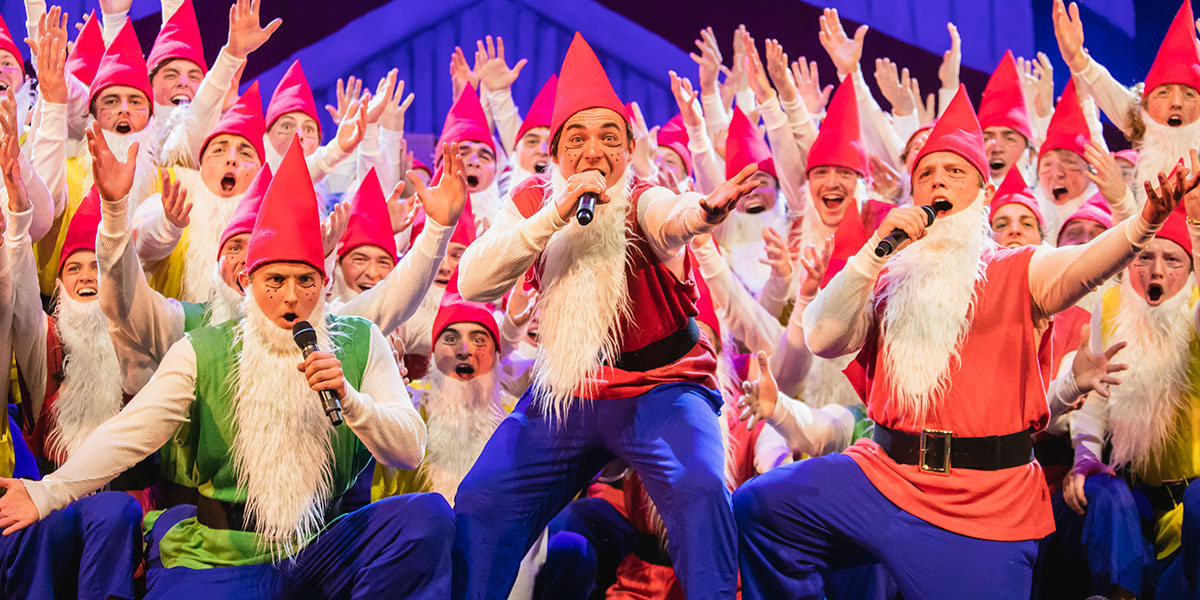Kappa Omega Tau's first-place-winning act, "It's a Gnome's World"