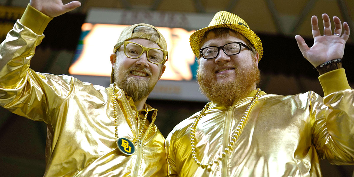 The Gold Guys in costume at the Ferrell Center