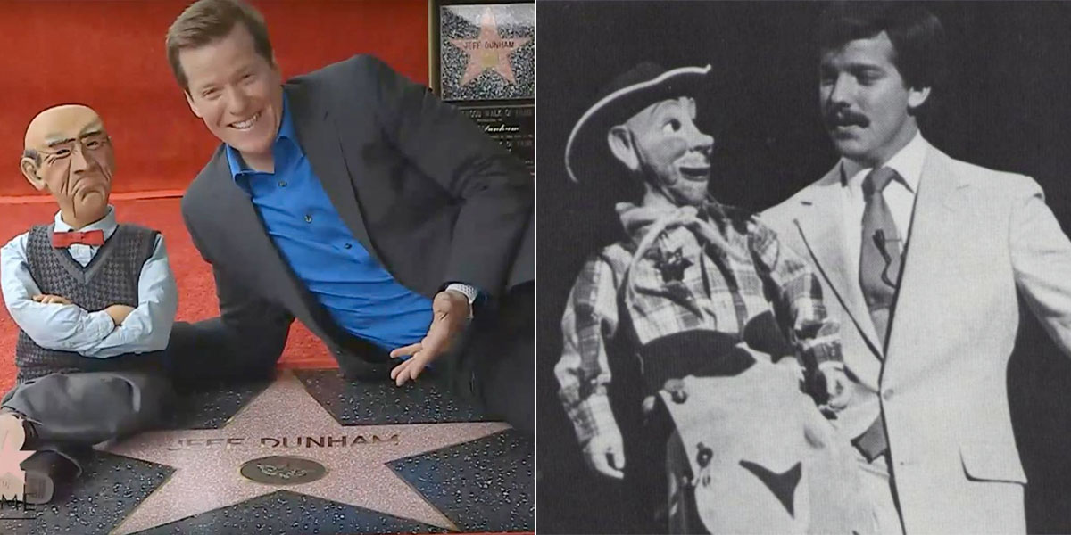 Jeff Dunham receiving his Hollywood Walk of Fame star, and performing as a Baylor student