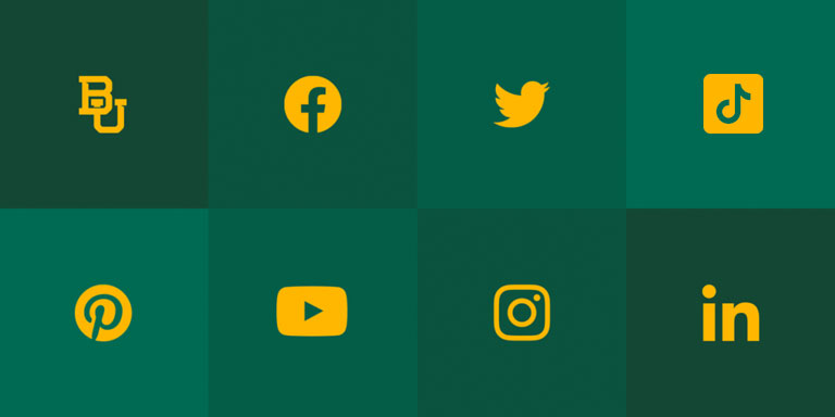 Baylor social media icons