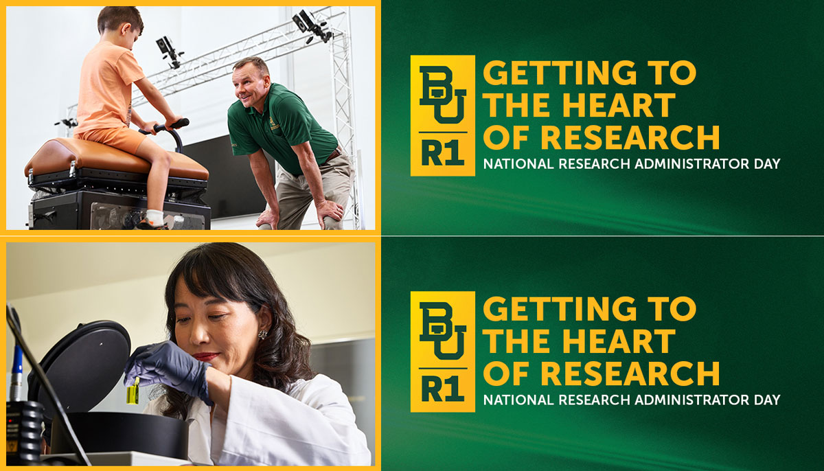Baylor billboards: "Getting to the heart of research"