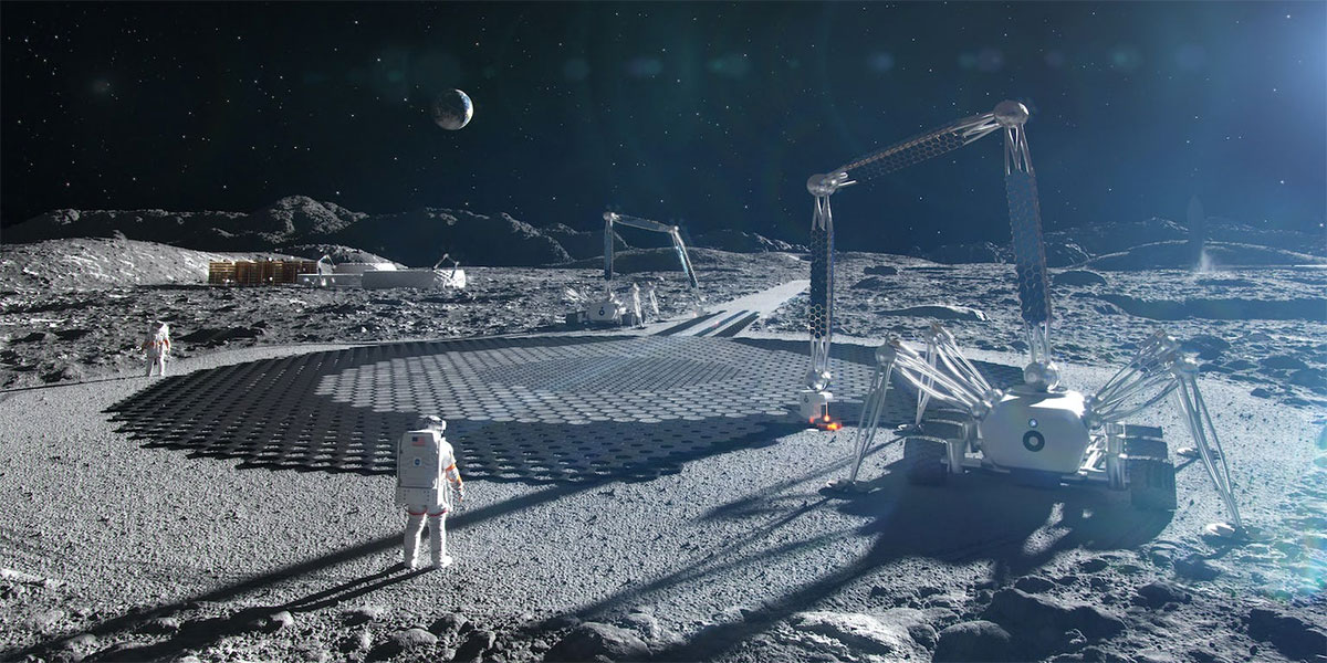 Rendering of ICON's "Olympus," a multi-purpose lunar construction system