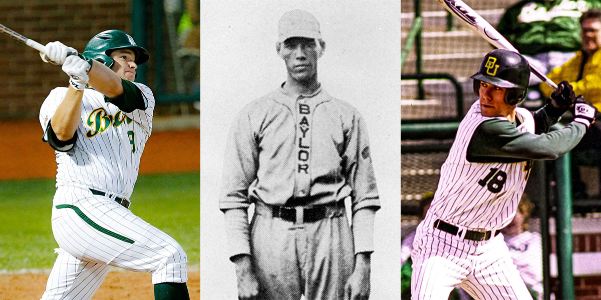 L-R, Max Muncy, Ted Lyons and David Murphy during their playing days at Baylor