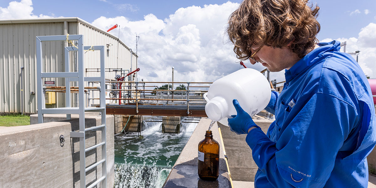 Baylor research at a water treatment plant